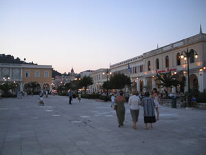 Solomous Square at dusk
